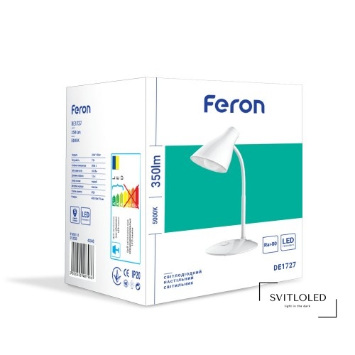 Настільна лампа Feron 7 Вт 5000К Білий (DE1727)