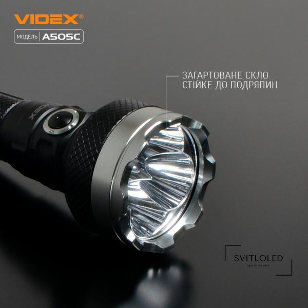 Ліхтарик ручний IP68 Videx VLF-A505C 5500 Lm 5000 K 4000 mAh (27297)