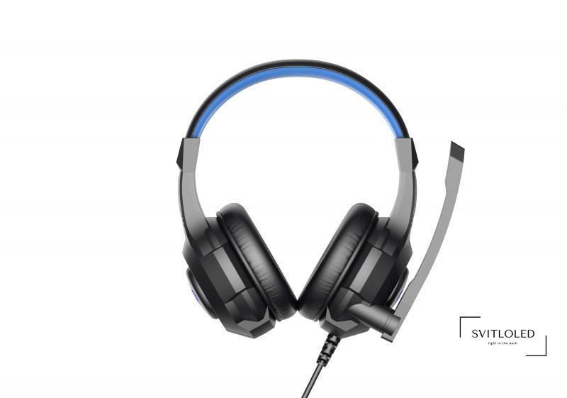 Навушники з мікрофоном Havit HV-H2031d Black/Blue USB + 3,5 мм (26398)