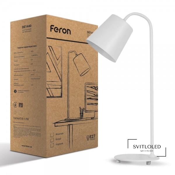 Настільна лампа Feron DE1440 під лампу Е27 Білий (40211)
