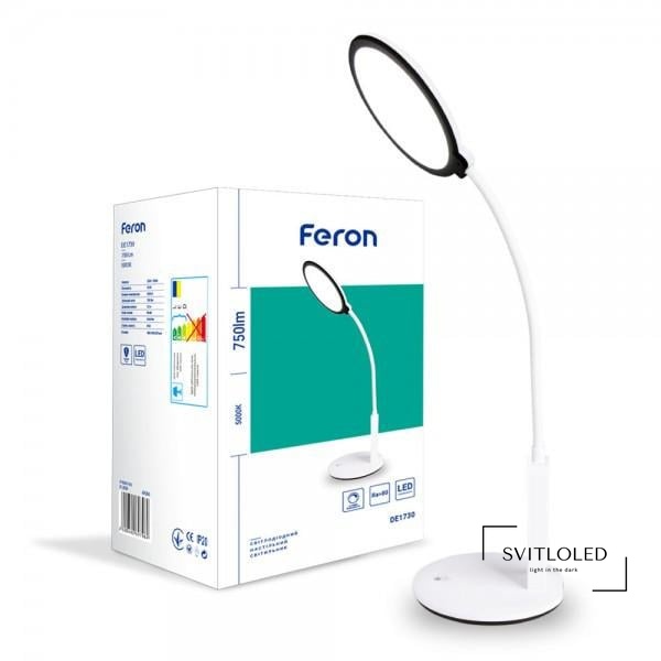 Настільна лампа Feron DE1730 16 Вт 5000К (40069)