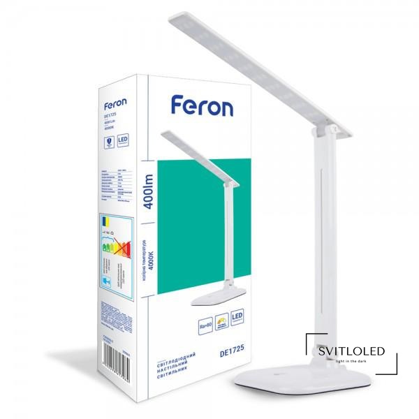 Настільна лампа Feron DE1725 9 Вт 4000 К Білий (29861)