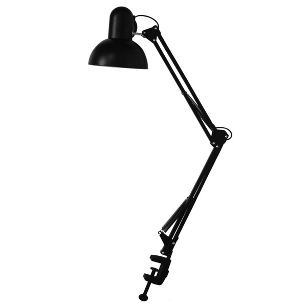 Настільна лампа зі струбциною під лампу E27 Ardero DE1430ARD Чорна (01961), 30, На струбцині, пластик; метал, 33.5, 15.5