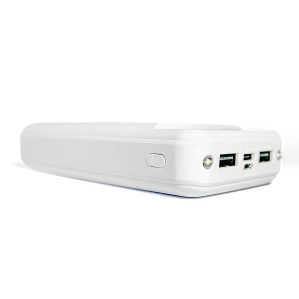Повербанк с фонарем ElectroHouse 20000 mAh type-c Белый (EH-P-02-W), 20000, 2, Наличие фонарика, USB|USBx2|micro USB|Type-C, 139х68х28 мм, Белый
