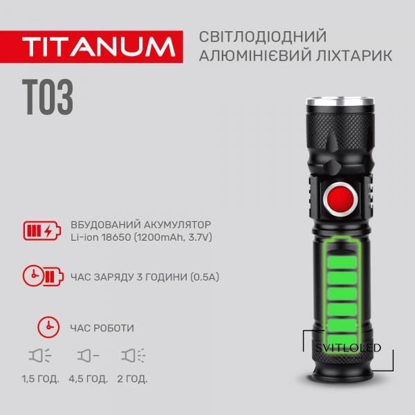 Ліхтарик ручний Titanum TLF-T03 230 Lm 6500 K (27318)