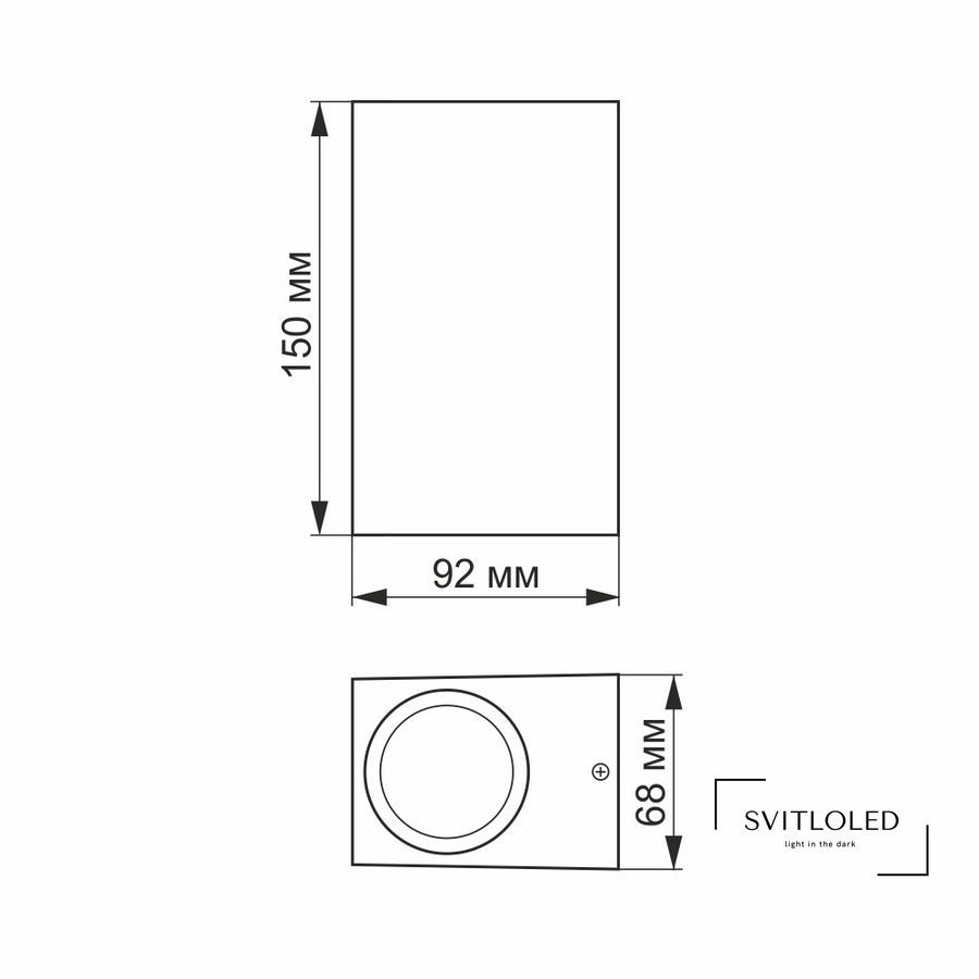Світильник вуличний настінний Videx VL-AR012G під лампу Сірий (26531)