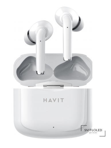 Безпровідні навушники Havit TW966 TWS 35mAh х 2 Білий (27172), Бездротові, Bluetooth V5.0, Вакуумні, Білий, 20Hz~20KHz, 8, 22dB, 13, 32, 3, 2