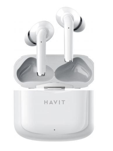 Безпровідні навушники Havit TW966 TWS 35mAh х 2 Білий (27172), Бездротові, Bluetooth V5.0, Вакуумні, Білий, 20Hz~20KHz, 8, 22dB, 13, 32, 3, 2