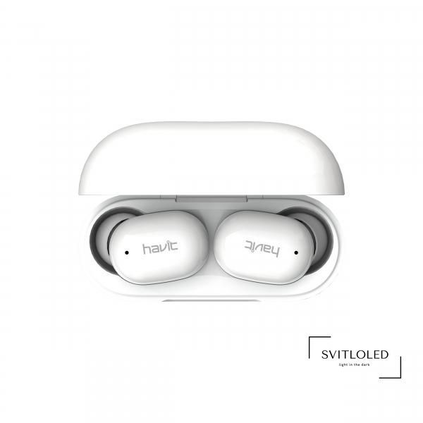 Безпровідні навушники Havit TW925 TWS Білий (26344), Бездротові, Bluetooth V5.0, Вакуумні, Білий, 20Hz~20KHz, 10, 22dB, 12, 32, 3, 2