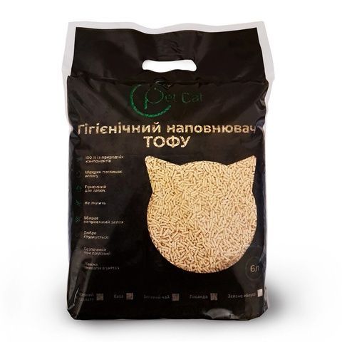 Соєвий наповнювач для котячого лотка Pet Cat Тофу Класичний (6л)