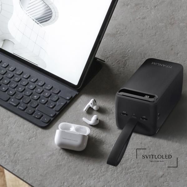 Повербанк Titanum 741 50000 mAh Чорний (27360)