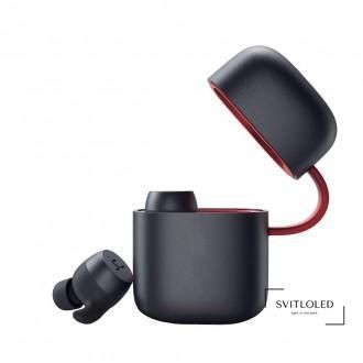 Безпровідні навушники Havit HV-G1 PRO TWS 60mAh х 2 Чорний (25120), Бездротові, Bluetooth V5.0, Вакуумні, 60mAh, 720mAh, кейс акумулятор,  з вологозахистом,  з мікрофоном, Червоно-чорний, 20Hz~20KHz, 10, 22dB, 6, 32, 4, 2, кейс: 38mm х 60mm х 60mm, навушники: 28mm х18mm х 26mm, IPX5