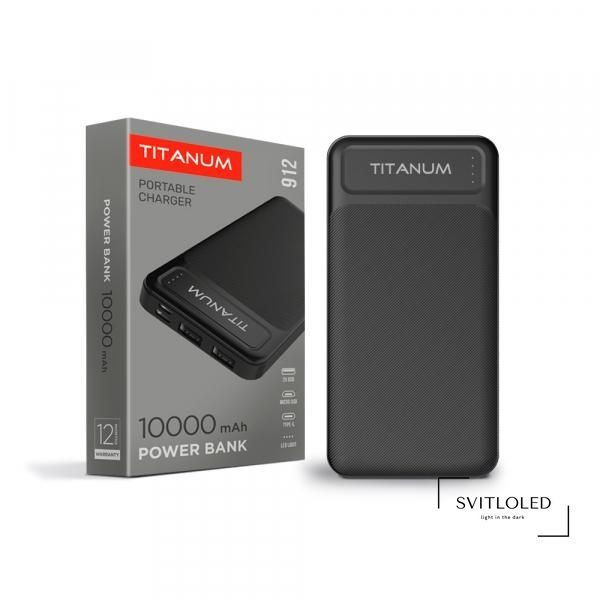 Павербанк Titanum 912 Чорний 10000 mAh (27354)