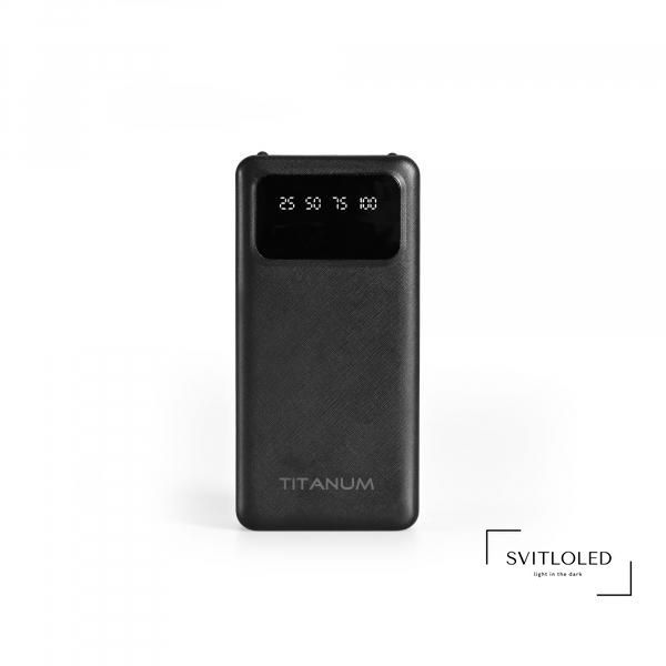 Повербанк Titanum OL03 30000 mAh Чорний (27483), 30000, 2, Micro USB, Type-C, 2USB, 140mm х 69mm х 38mm, 600 г, Чорний