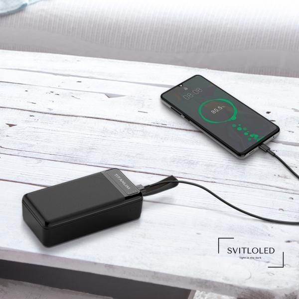 Повербанк Titanum 914 30000 mAh Чорний (27358)