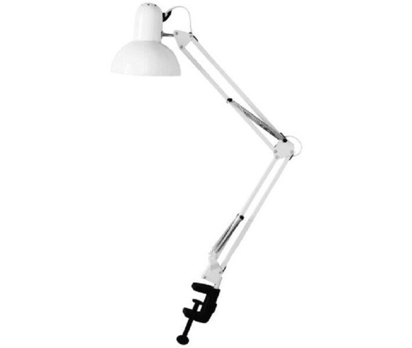 Настільна лампа на струбцині Feron DE1430 під лампу Е27 Білий (24232)
