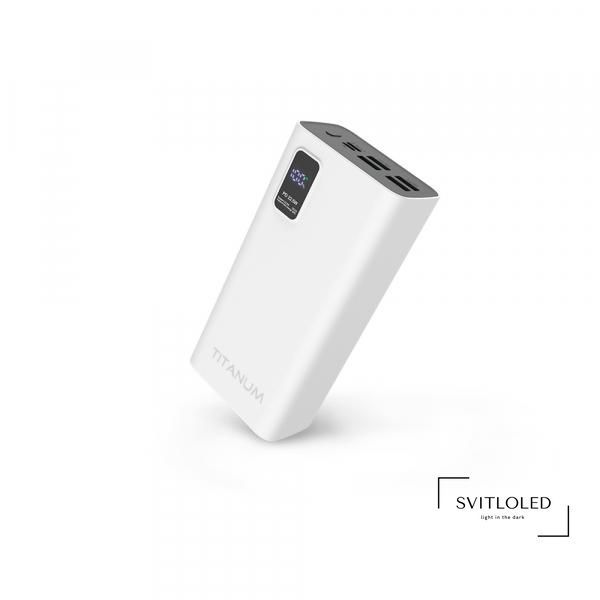 Повербанк Titanum 728S 30000 mAh 22,5 Вт Білий (27365)