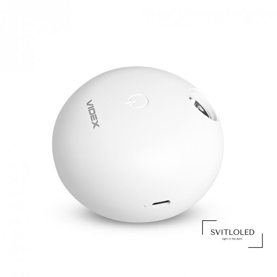 Настільна лампа з акумулятором 3 Вт 1800 mAh Videx VLE-TF18W 3000-5500 K Біла (27856), 3, На підставці; На прищіпці, Пластик, метал, 35,6, 12, 12