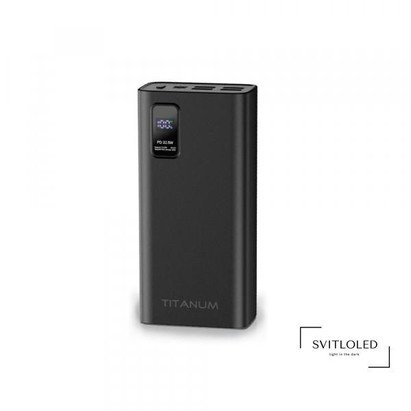 Повербанк Titanum 728S 30000 mAh 22,5 Вт Чорний (27364)