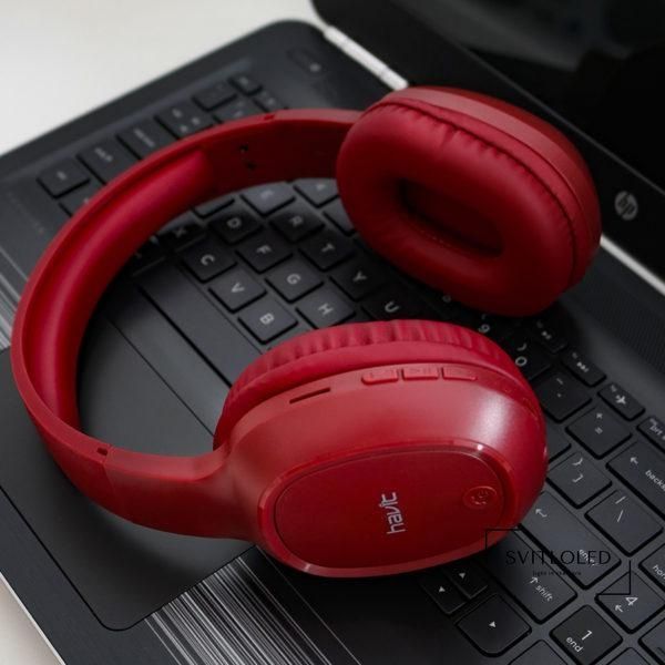 Безпровідні навушники Havit HV-H2590BT 200 mAh MicroSD FM Red (25110)