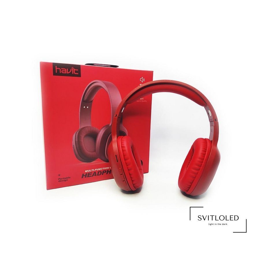 Безпровідні навушники Havit HV-H2590BT 200 mAh MicroSD FM Red (25110)