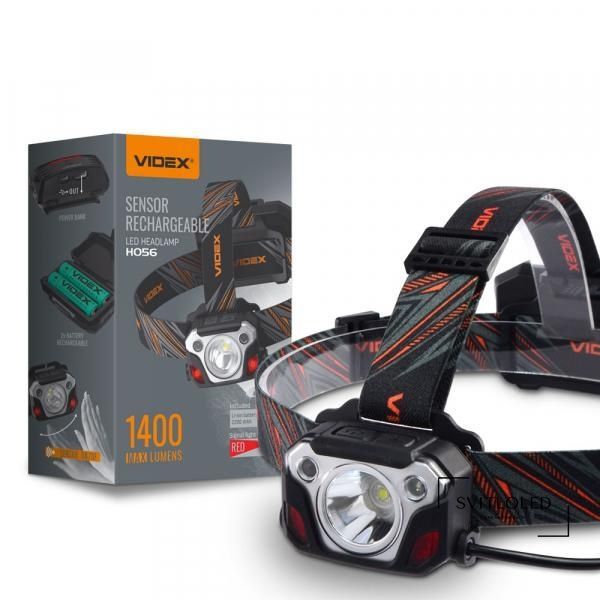 Ліхтар налобний Videx VLF-H056 1400 Lm 6500 K IP65 (26616)