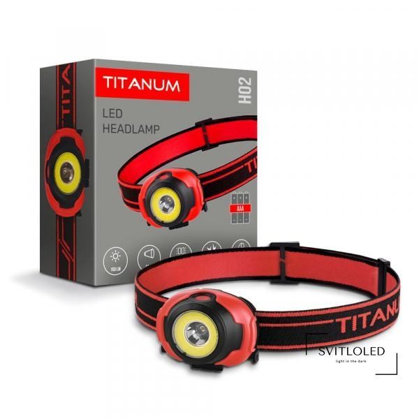 Налобний світлодіодний ліхтарик Titanum TLF-H02 100 Lm 6500 K (27325)