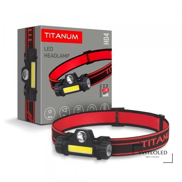 Налобний світлодіодний ліхтарик Titanum TLF-H04 200 Lm 1200 mAh 6500 K (27327)
