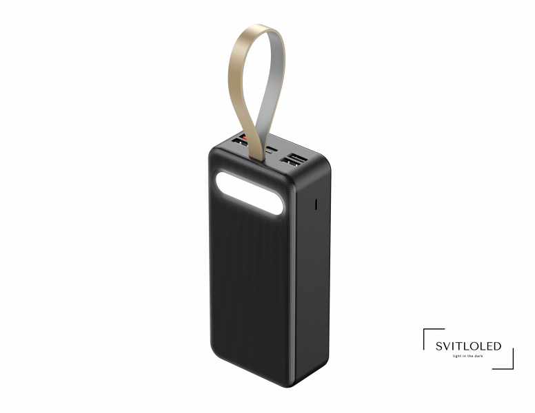 Повербанк Havit HV-PB110 з ліхтариком 30000 mAh 22,5W Чорний (27561)