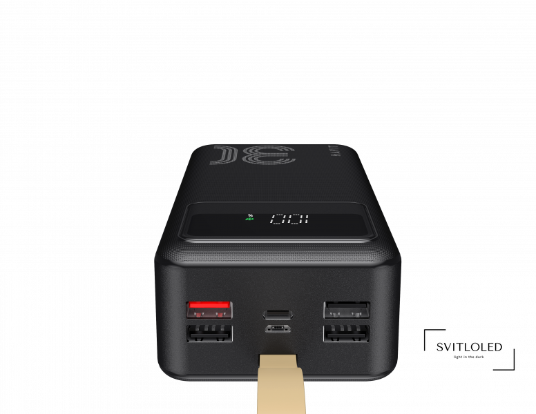 Повербанк Havit HV-PB110 з ліхтариком 30000 mAh 22,5W Чорний (27561)