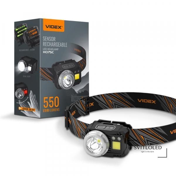 Ліхтар налобний Videx VLF-H075C 550 Lm 5000 K IP65 (27298)