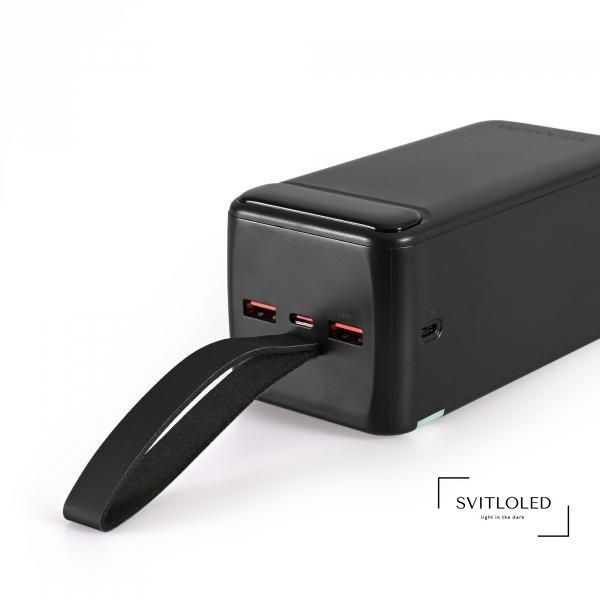 Повербанк Titanum 741S 50000 mAh 22.5W Чорний (27531), 50000, 2, Micro USB, Type-C, 2USB, 144mm x 71mm x 65mm, 984г., Чорний