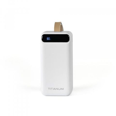 Повербанк Titanum 741S 50000 mAh 22.5W Білий (27532), 50000, 2, Micro USB, Type-C, 2USB, 144mm x 71mm x 65mm, 984г., Білий