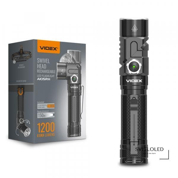 Ліхтарик ручний Videx VLF-A105RH IP66 1200 Lm 5000 K 2200 mAh (26565)