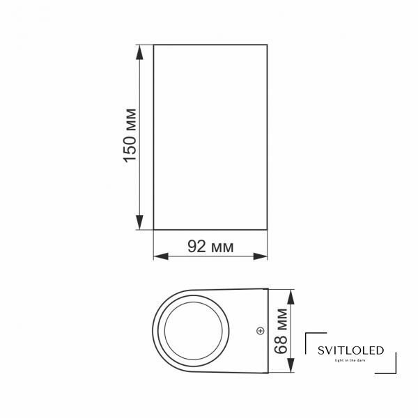 Світильник архітектурний Videx AR032 IP54 6 Вт 2700 K Чорний (26539)